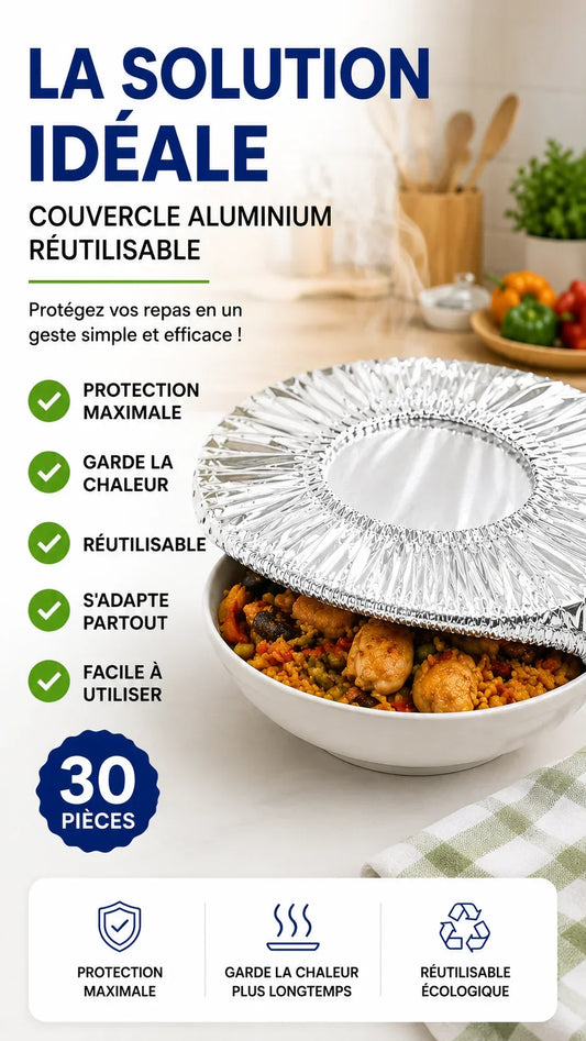 COUVRE-PLATS ISOTHERMES – Protégez Vos Repas avec Assurance - un lot de 30 pcs