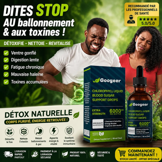 Gouttes Chlorophylle Détox -🛑STOP aux BALLONNEMENTS, FOIE ENCOMBRÉ et MAUVAISE DIGESTION et Retrouver Un Ventre Léger & Une Digestion Harmonieuse Dès Aujourd’hui !